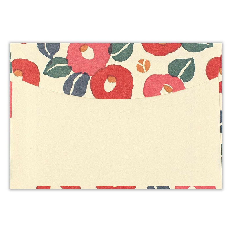 Japanese Washi letter set / WANOWA -Camellia japonica- / NB letter set