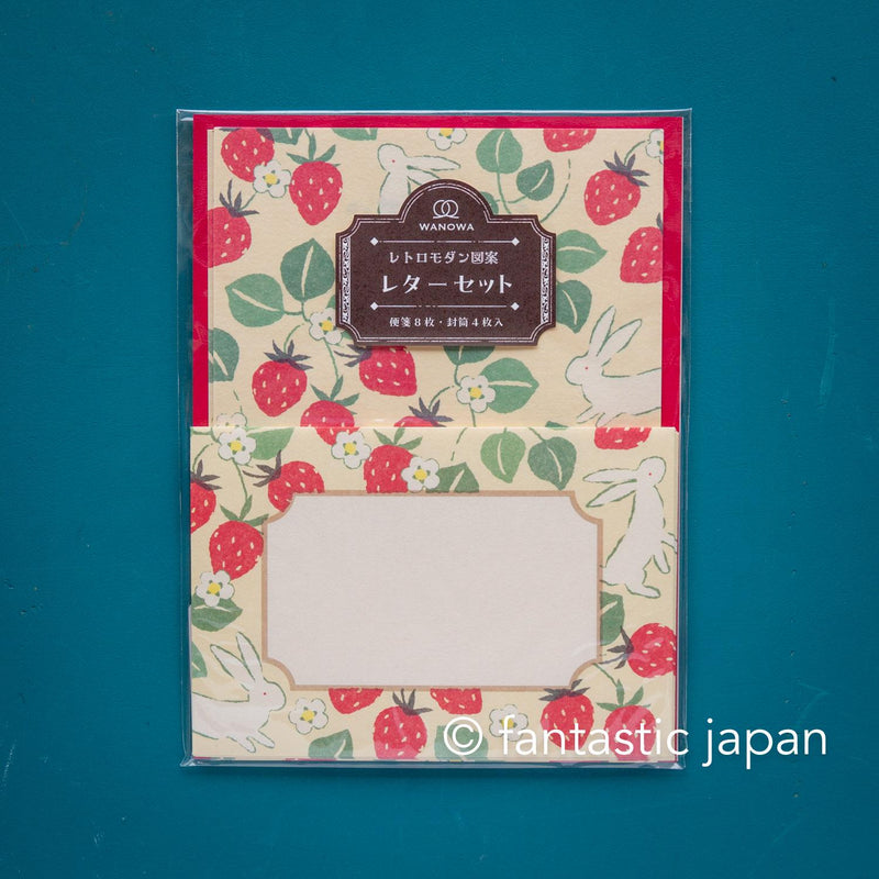 Japanese Washi letter set / WANOWA -rabbit and strawberry- / NB letter set