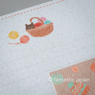 Japanese washi letter set -cay and knitting-