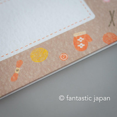 Japanese washi letter set -cay and knitting-