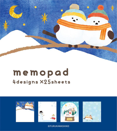 Memo pad -long tailed tit-