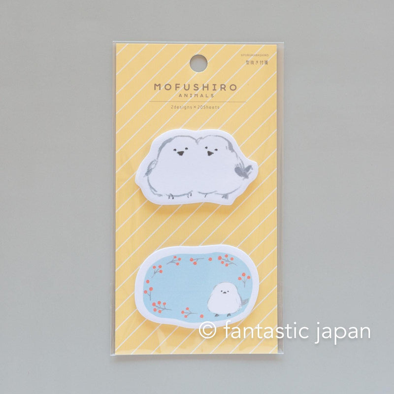 die-cut sticky notes / MOFUSHIRO -long tailed tit"-