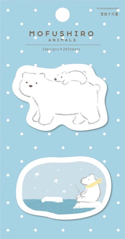 die-cut sticky notes / MOFUSHIRO -polar bear"-