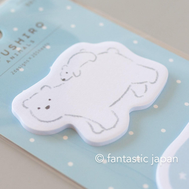 die-cut sticky notes / MOFUSHIRO -polar bear"-