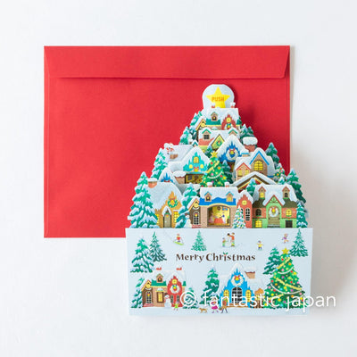 Melody and Light holiday card -Mountain Christmas town-