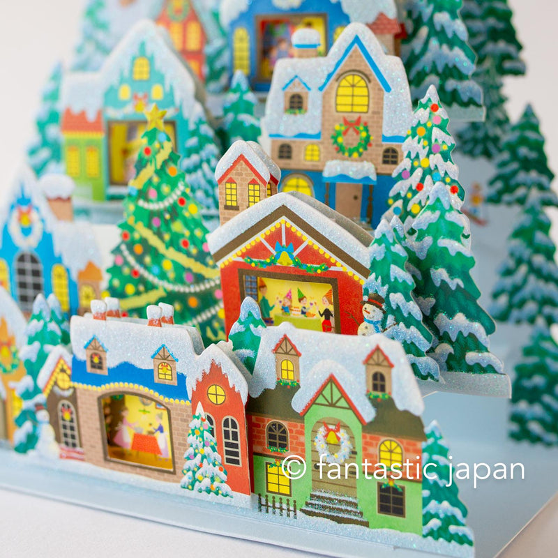 Melody and Light holiday card -Mountain Christmas town-