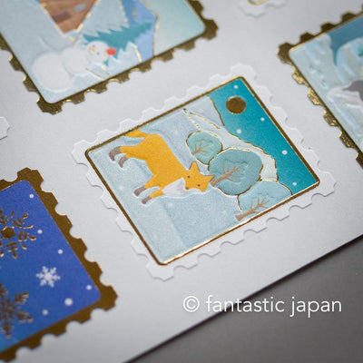 Washi winter sticker -snow scene -