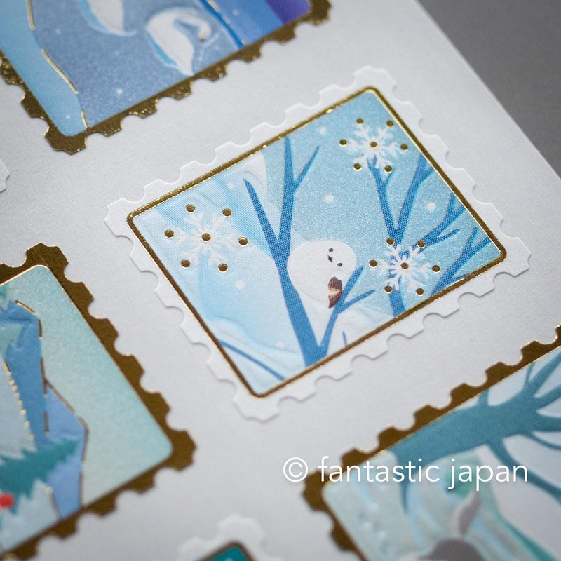 Washi winter sticker -snow scene -