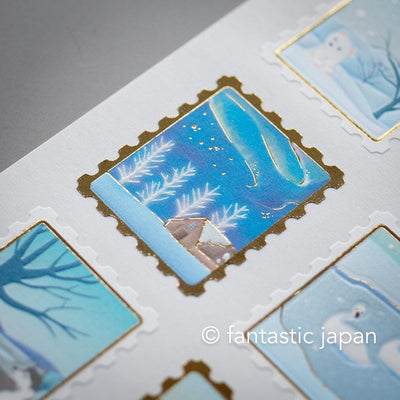 Washi winter sticker -snow scene -