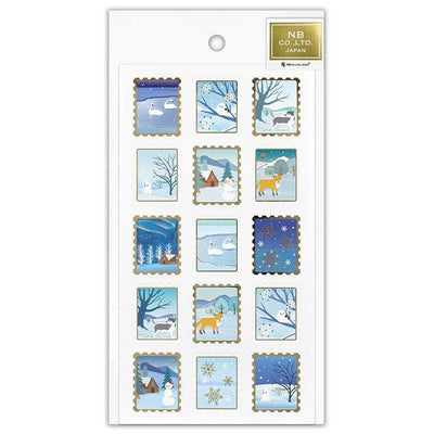 Washi winter sticker -snow scene -