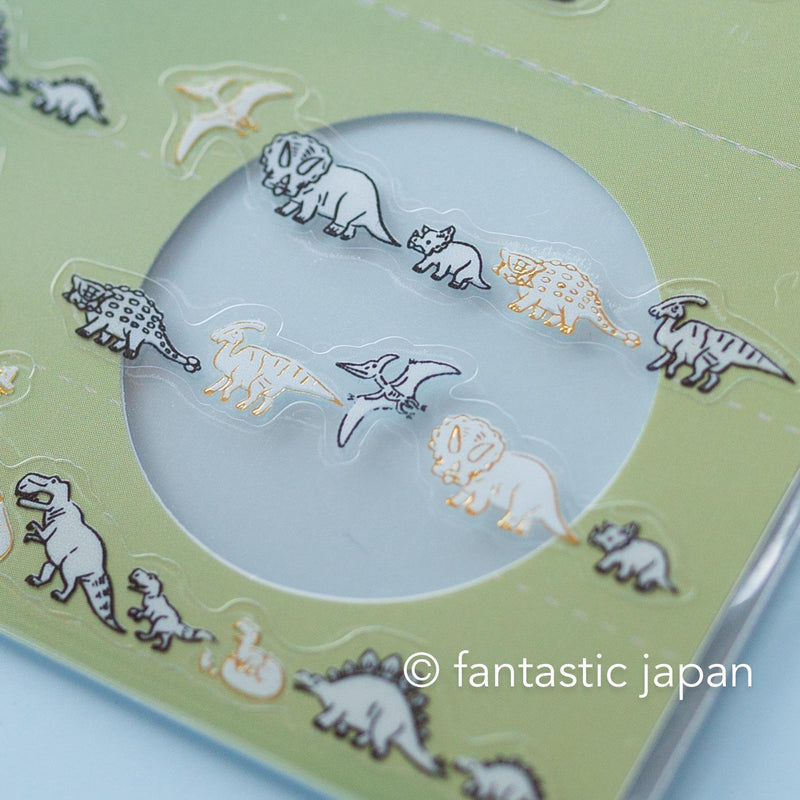 Simple deco sticker / Animal parade -dinosour- / design by Ryoji Nakajima