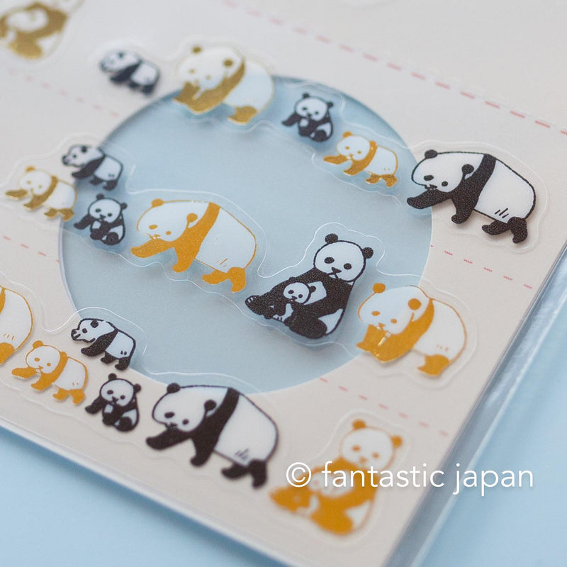 Simple deco sticker / Animal parade -panda- / design by Ryoji Nakajima