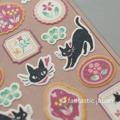 Washi Sticker / WANOWA -black cat-