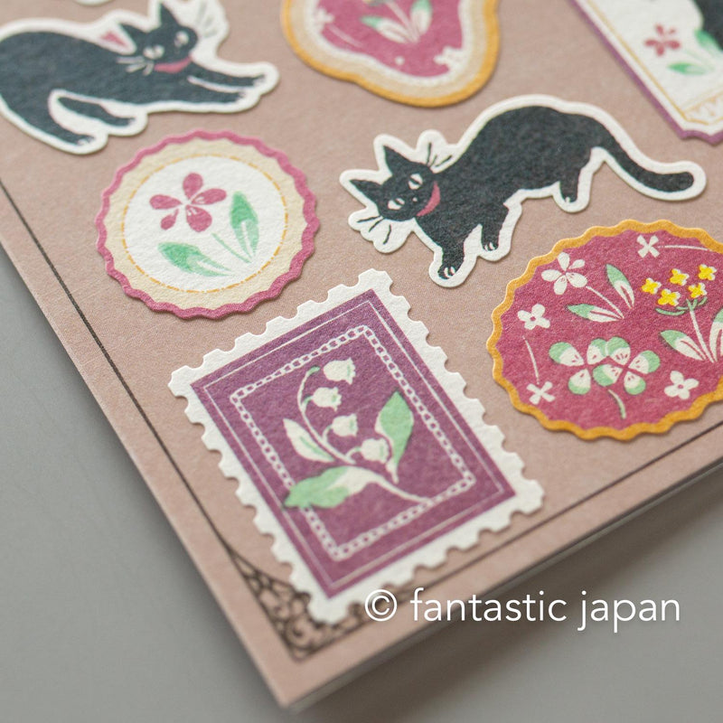 Washi Sticker / WANOWA -black cat-