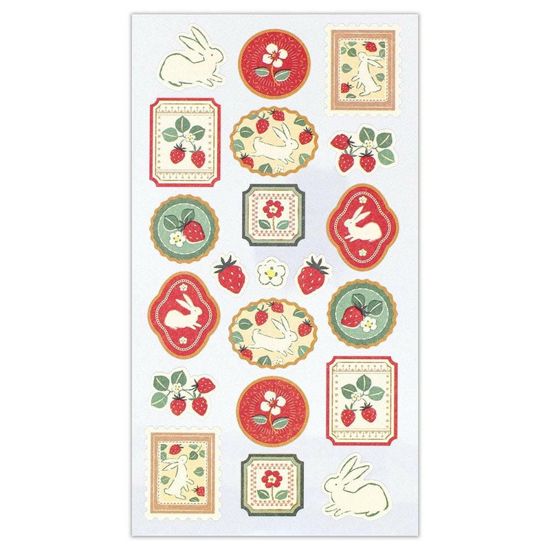 Washi Sticker / WANOWA -rabbit and strawberry-