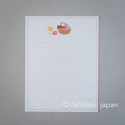 Japanese washi letter set -cay and knitting-