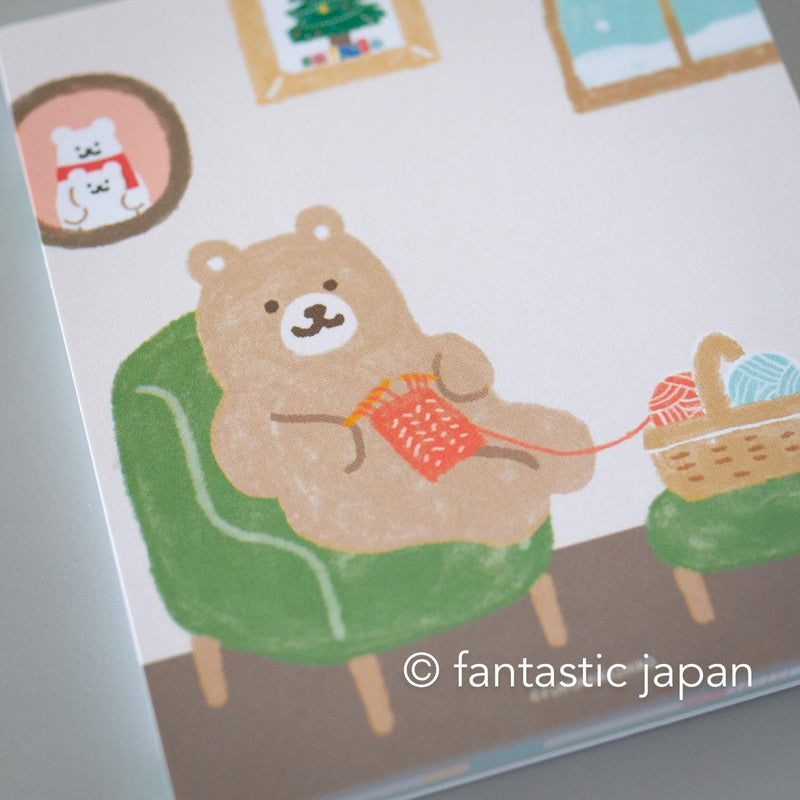 Memo pad -Knitting bear-