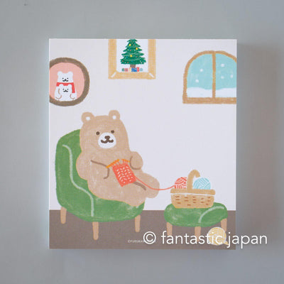 Memo pad -Knitting bear-