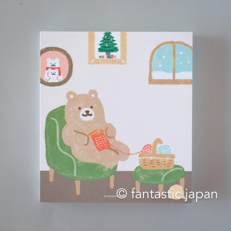 Memo pad -Knitting bear-