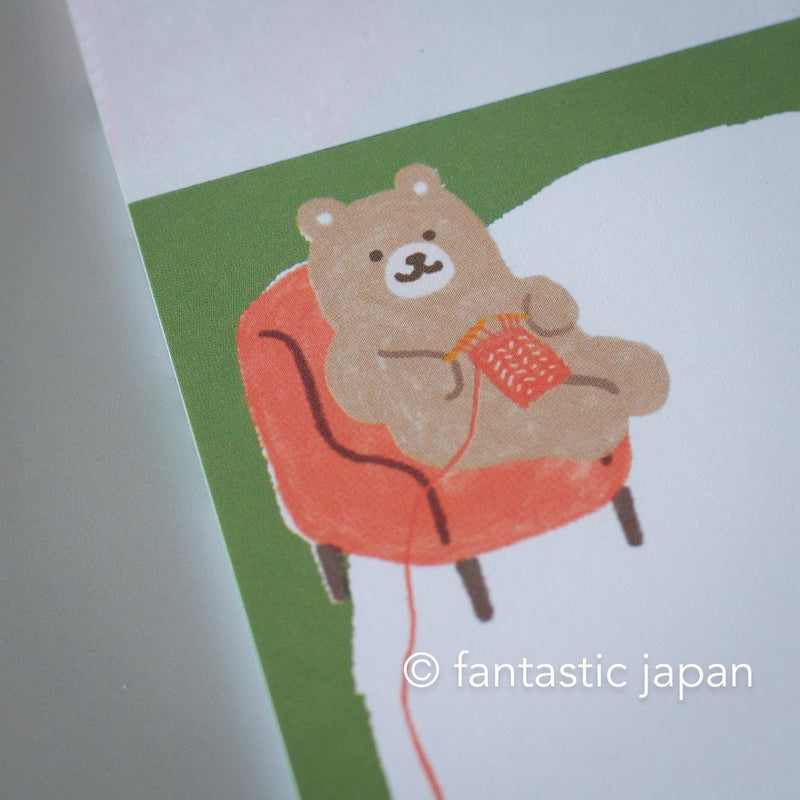 Memo pad -Knitting bear-