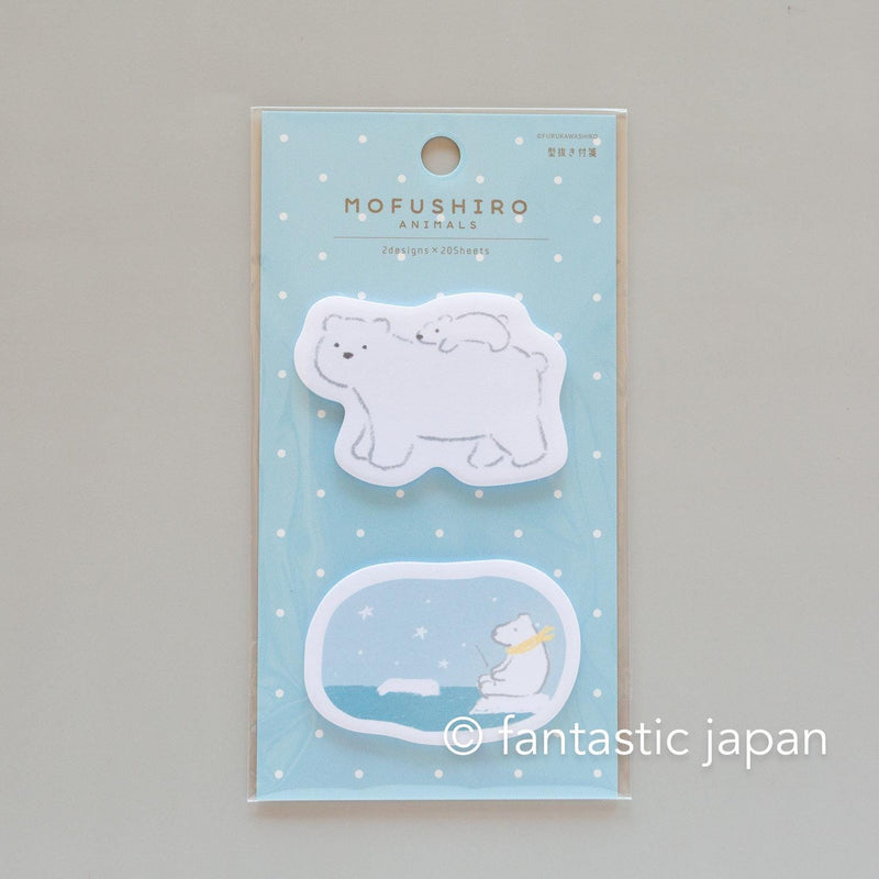 die-cut sticky notes / MOFUSHIRO -polar bear"-