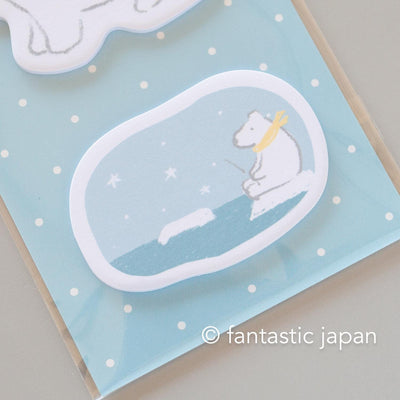 die-cut sticky notes / MOFUSHIRO -polar bear"-