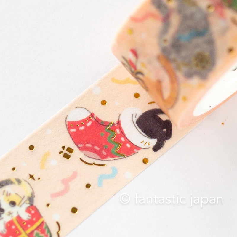 Christmas limited Masking Tape -cats holiday party-