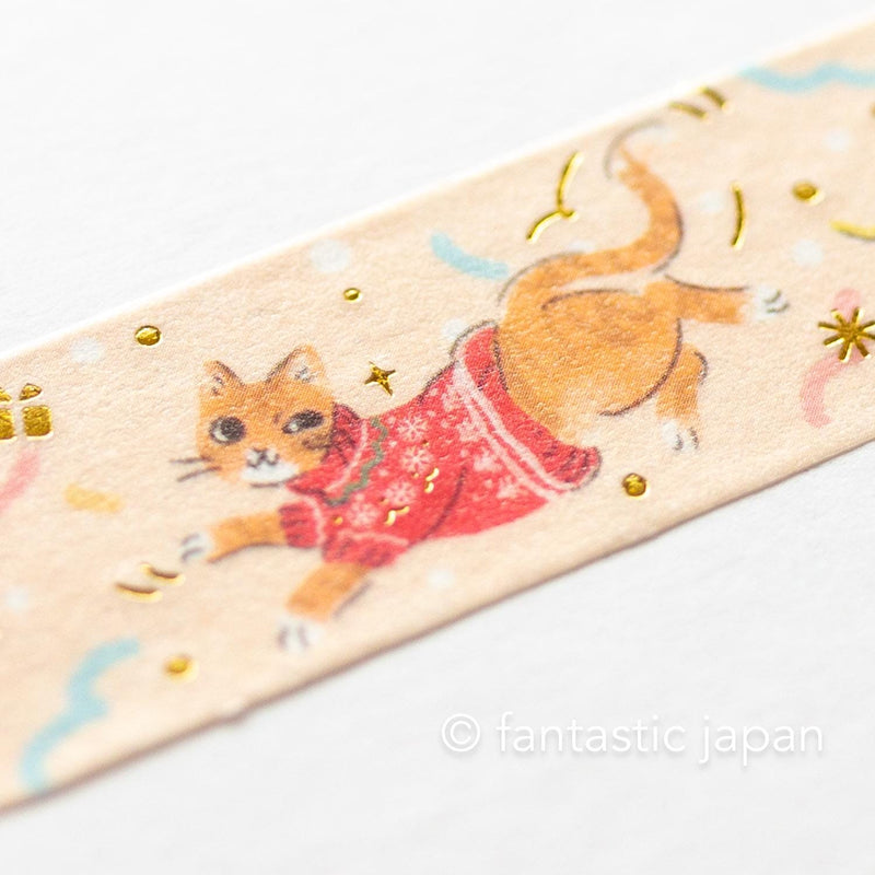 Christmas limited Masking Tape -cats holiday party-