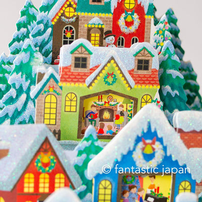 Melody and Light holiday card -Mountain Christmas town-