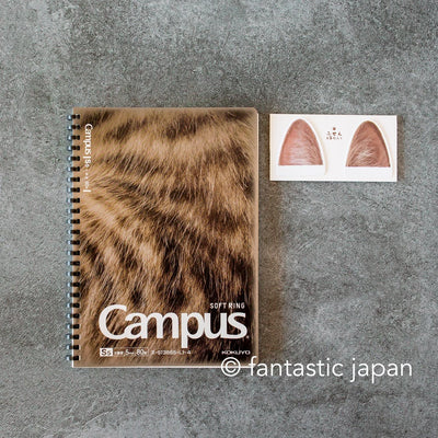 KOKUYO  / Limited Campus paw soft ring cat notebook -brown mackerel tabby-