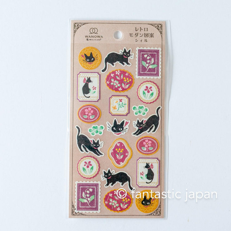 Washi Sticker / WANOWA -black cat-