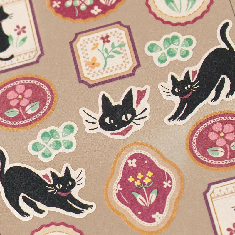 Washi Sticker / WANOWA -black cat-