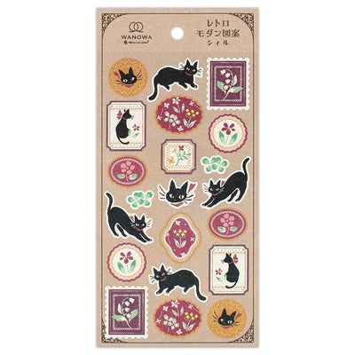 Washi Sticker / WANOWA -black cat-