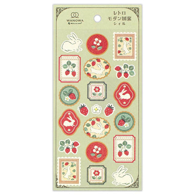 Washi Sticker / WANOWA -rabbit and strawberry-