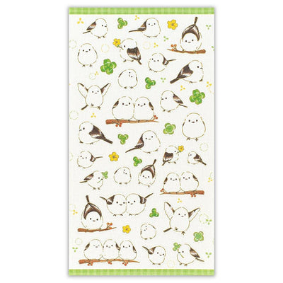 Washi Sticker / long tailed tit and clover