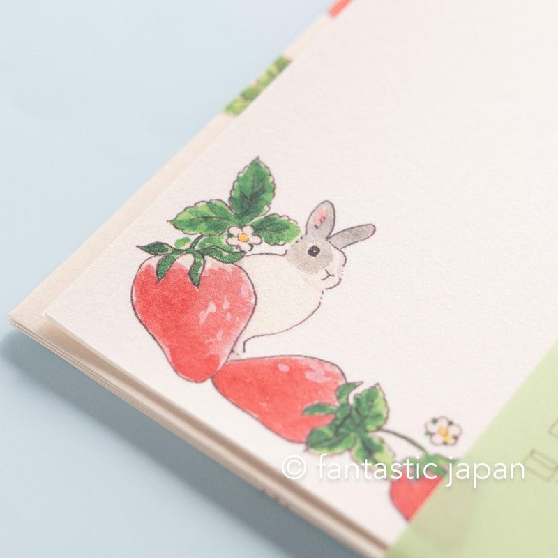 Schinako moriyama letter set -rabbits and strawberry-