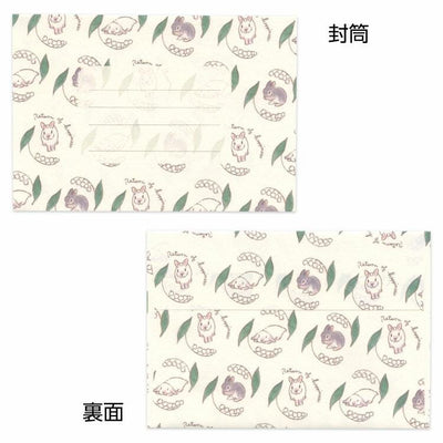 Schinako moriyama letter set -rabbits and lily of the valley-