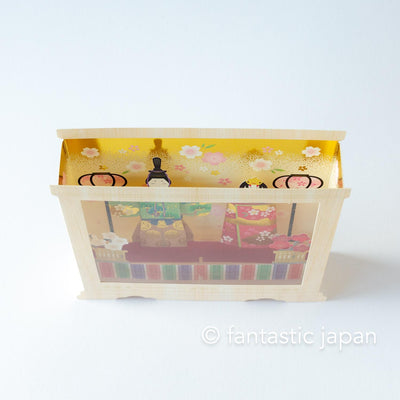 Pop-up Greeting card -Hina dolls in the case-