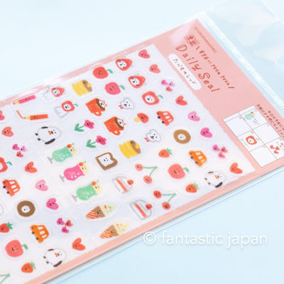 Daily schedule sticker -food in red-