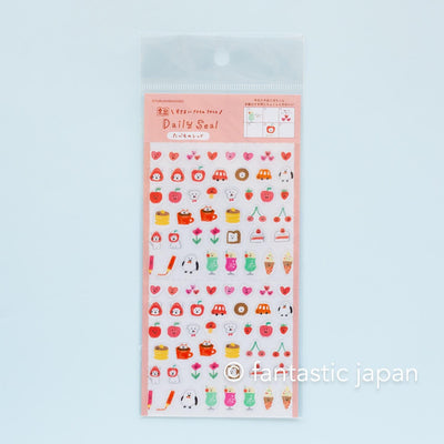 Daily schedule sticker -food in red-