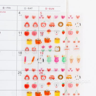 Daily schedule sticker -food in red-