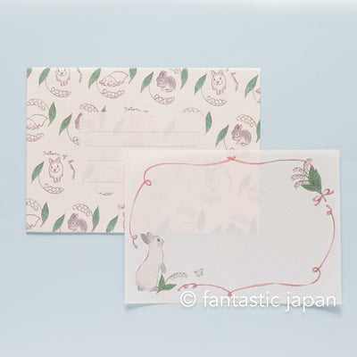 Schinako moriyama letter set -rabbits and lily of the valley-