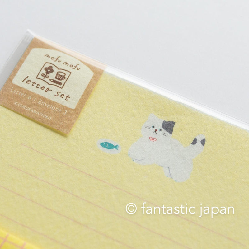 Japanese washi letter writing set -fluffy cat- / FURUKAWA SHIKO/