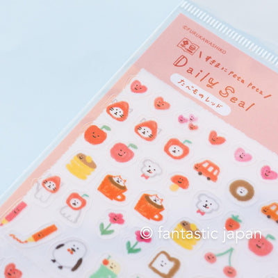 Daily schedule sticker -food in red-