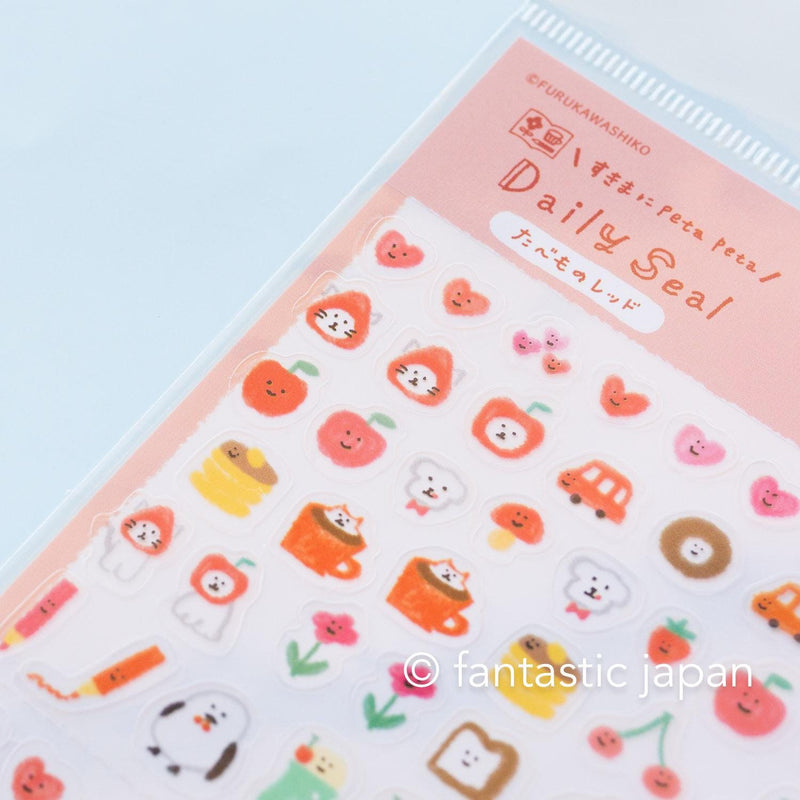 Daily schedule sticker -food in red-