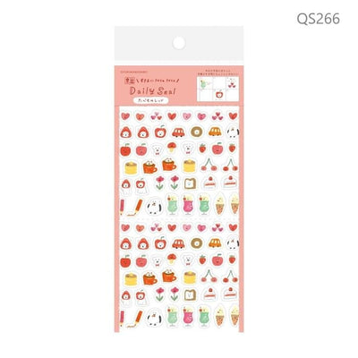 Daily schedule sticker -food in red-