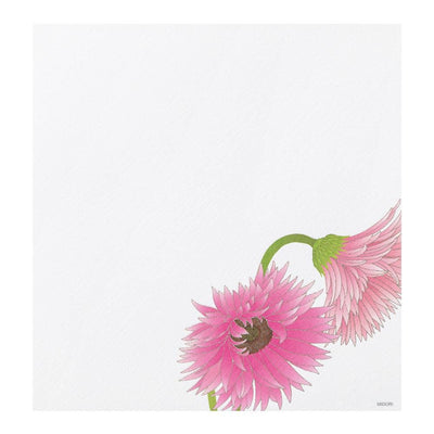 Japanese Iyo washi letter pad and envelops -Gerbera- / silk screen printing