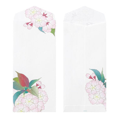 Japanese Iyo washi letter pad and envelops -cherry blossoms- / silk screen printing