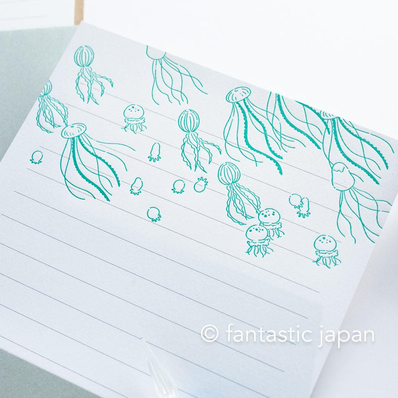 Letterpress letter set / ah la la  -jellyfish- by EL COMMUN