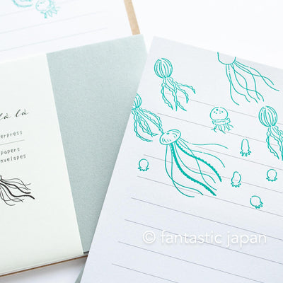 Letterpress letter set / ah la la  -jellyfish- by EL COMMUN